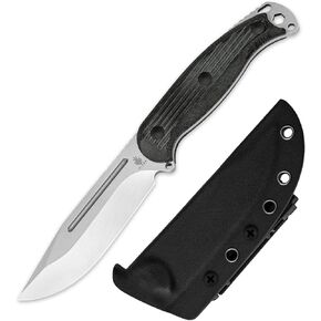 Kizer Ursa Major Fixed Blade Knife, 4.43" AEB-L Blade Hunting Survival Knife with Ergonomic Black G10 Handle, Full Tang EDC Camping Knives with Sheath & Hexagon Hole for Outdoor Activities, 1082A1