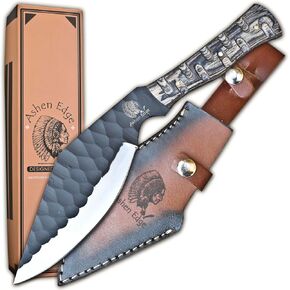 Hunting Kukri Knife 6.5" Fixed Blade Lightweight at 11.9oz, Total Length 10.5" with 4" Ergonomic Handle - Versatile and Durable Outdoor Tool