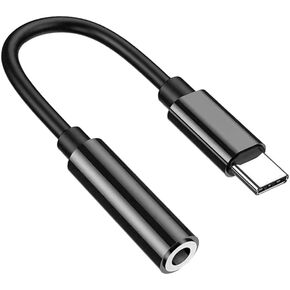 USB Type C to 3.5mm Female Headphone Jack Adapter, 2-Pack USB-C to Aux Audio Dongle Cable Compatible with iPhone 16 15 Pro Max, iPad Pro, Samsung Galaxy S25 S24 S23 S22 S21 S20, Pixel 9 8 7