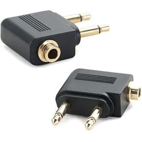 Airplane Airlines 3.5Mm Headphone Jack Adapter Converter Connector 3.5mm to 2 x 3.5mm in Flight Airplane Headphone Earphone Audio Converter Airplane Headphone Adaptor