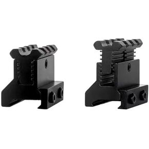 Low Profile Picatinny Rail Riser Mount Adaptor with QD Lever Lock Quick Release Red Dot Riser Mounts，Picatinny Riser Mount for Scope Ring & Optics Sights (3 Slots/Rise and Fall)