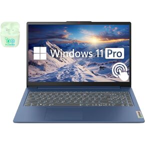 Lenovo 15.6" FHD Touchscreen IdeaPad Business Laptop Computer, 16GB RAM 1TB SSD, AMD Ryzen 7, Windows 11 Pro Laptop with Microsoft Office Lifetime Suite, Backlit Keyboard, PLUSERA Earphones, Blue