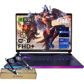 MSI Raider Pro GE68HX VR-Ready Gaming Laptop, 16" FHD+ 144Hz, Intel i9-14900HX, GeForce RTX 4070, 64GB RAM, 1TB SSD, RGB Backlit KB, Wi-Fi 7, Bundle with PCO Notebook Folding Radiator, Laptop Cooler
