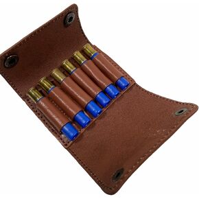 410 Gauge Shotgun Shell Pouch for Belt Tan Leather