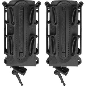 Universal Mag Pouch, 9mm Fast Molle Magazine Pouches Carrier for Rifle, Pistol, Airsoft Shooting and Other Outdoor Tactical Game, 2 Pack
