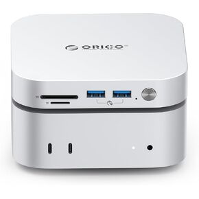 ORICO Minimata 1TB Storage & Docking Station, External SSD Expansion for Mac mini M4, Up to 1000MB/s, USB3.2/SD/TF/Audio Ports, Seamless Design - M4Max