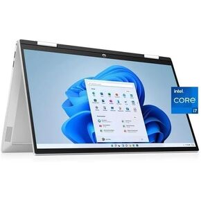 HP Pavilion x360 15.6 Inch 15-er1071cl Convertible Touchscreen Laptop FHD IPS 250nits Intel Core i7-1255U 16GB DDR4 RAM 512GB SSD Windows 11 Home Backlit WiFi Bluetooth, Natural Silver (Renewed)