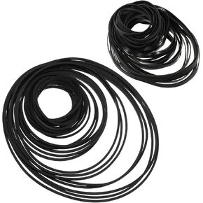 100 Pcs Black Recorder Rubber Belts Cassette Recorder Repair Maintenance Mix Flat Cassette Tape 40-135 mm Machine Rubber Belts Cassette Belt Replacement for DVD CD LD VCR Drives (1mm and 3mm Width)