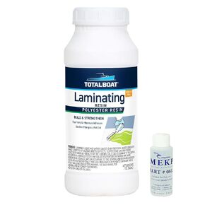 TotalBoat Polyester Laminating Resin - Marine Grade Fiberglass Resin and MEKP Catalyst for Layups and Repairs (Quart)