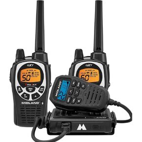 Midland Two-Way Radio Bundle - Featuring GMRS MicroMobile Radio Plus Walkie Talkies
