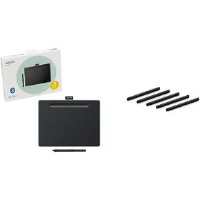 Wacom Intuos Medium Bluetooth Graphics Drawing Tablet + Standard Nibs