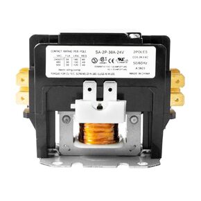 Wells HVAC Contactor 24VAC Coil，Carrier Motor Contactor AC Single Pole 30 Amp Contactor Compatible with Heavy Duty Compressor, Air Conditioner, Refrigeration Systems(UL Certified)