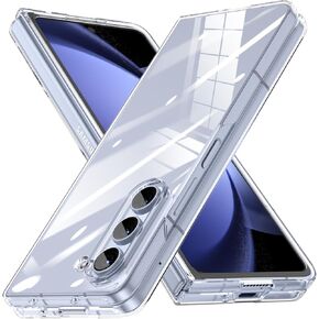 Compatible with Galaxy Z Fold 6 Case, Clear Hard PC Cover Cute Fashion Simple Never Yellowing Lightweight Matte Protective Slim Bumper Phone Case for Galaxy Z Fold 6(6-69)