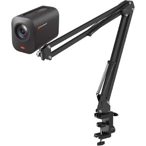 VM33 Wireless Streaming Camera with Boom Arm, Adjustable Stand with Heavy Duty Desk Clamp, 2K StreamCam with 40X Hybrid Zoom, 8 Noise Reduction Mics, 6H, for YouTube/Twitch/Facebook/RTMP
