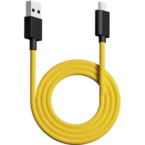 PWNAGE كابل باراكورد فائق المرونة USB C للوحة مفاتيح الألعاب والماوس والشحن وكابل لوحة مفاتيح ميكانيكية بأكمام مزدوجة، 1.8 متر USB-A إلى USB-C، لون أحمر