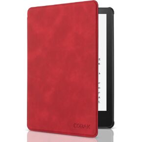 CoBak Case for All New 6 Inch E-Reader 2024 and 2022 (11 Generation) - PU Leather Smart Cover, Auto Sleep and Wake, Premium Protective Case for Kindle, Boox, Kobo