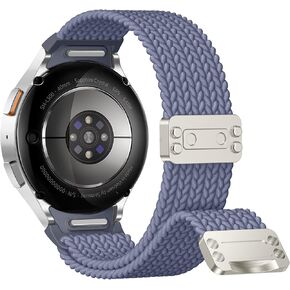 Charlam One Click No Gap Braided Bands Compatible with Samsung Galaxy Watch 7 Band 6 5 4 FE 40mm 44mm, Watch 6/4 Classic/5 Pro,20mm Magnetic Elastic Nylon Sport Strap for Samsung Watch Bands Men Women in Kuwait