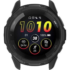 MOTONG Compatible with Garmin Forerunner 265S TPU Protective Case - TPU Protective Watch Case Cover Shell Compatible with Garmin Forerunner 265S(TPU Black)