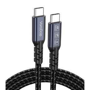 USB C Monitor Cable 6FT, 4K@60Hz Video Display USB C 3.2 Gen 2x2 with 20Gbps High Speed Data Transfer, 100W Fast Charging Cord for MacBook, Phone, Arzopa, KKY, Portable Monitor, SSD, Dock