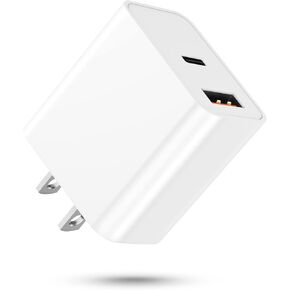 30w USB-C Power Adapter, Zafolia iPhone 15 Fast Charger Block, Google Pixel 6/6 Pro Charger, Upgraded Certified Dual Ports PD 3.0 Charging Plug for iPhone 14 Pro Max/iPad Pro/Samsung Galaxy S21 S22