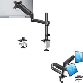 MOUNTUP Dual Monitor Stand for Desk+Single Monitor Arm for 13-32inch