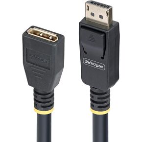 StarTech.com 10ft (3m) DisplayPort 1.4 Extension Cable, DP 1.4 Port Saver Cable, 8K 60Hz, DisplayPort Extension Cord, M/F