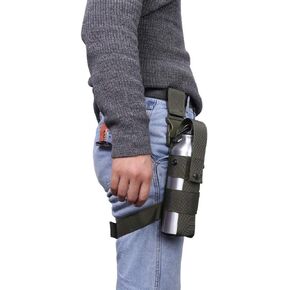 Thigh Pepper Spray Bag, Spray Holster Adjustable Water Sleeve Bag Bottle Holder Open Top Drop Leg Fire Extinguisher Holder for Left/Right Leg