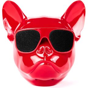 Bulldog H-FI Wireless Speaker - Portable Bluetooth Speaker with Loud Stereo Sound Mini Outdoor Portable Speaker, Personalized Cool Speaker - Ideal for Home Gatherings, Camping, and Gifts（Bright Black）
