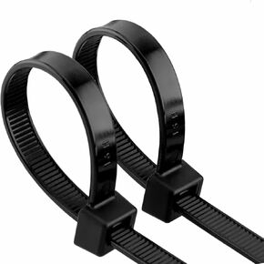 36 Inch Heavy Duty Zip Ties, UV Resistant, Extra Long Black Nylon Cable Ties (15 Pieces) 200 lb Tensile Strength