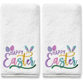 Fall Hand Towels for Bathroom Set of 2, Fall Pumpkin Bathroom Decor Embroidered hello fall Pattern, Autumn Fall Leaves Hand Towels, 100% Cotton Soft Towels for Kitchen Bath 14x30 Inches