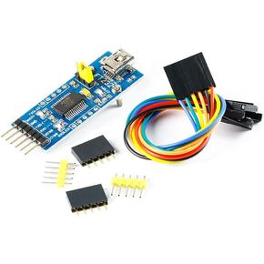 FT232RL USB to UART Serial Adapter Board Mini USB FT232 USB to TTL Serial Port Module Communication Module Board Compatible with Mac OS, Linux, Android, Wince, Windows 7/8/8.1/10/11
