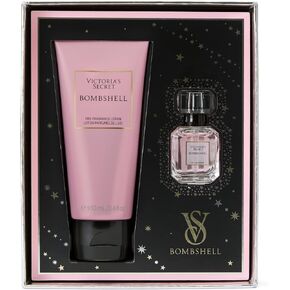 مجموعة هدايا ثنائية العطر بومبشيل ميني من فيكتوريا سيكريت: عطر صغير ولوشن للسفر in Kuwait
