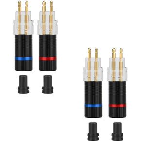 2sets أذن كابل دبوس دبوس موصل موصل المكونات المعدنية ل Sennheiser HD650 HD600 HD580 HD25