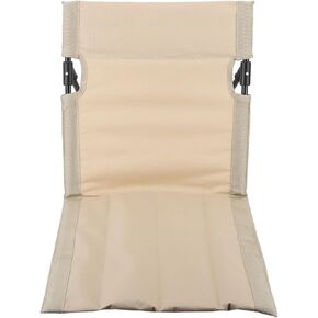 Portable Folding Chair Beach Lounger Pool Chair Camping Outdoors Lounger Park Lounge Chair for Adults with Adjustable Backrest (Khaki)