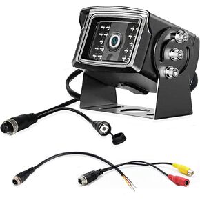 1080P HD Backup Camera for Truck RV, PAL NTSC Reverse Rear View Camera with RCA M12 GX12 4 Pin Connector, Night Vision Waterproof Replacement Camera for RV Truck Trailer Bus Van for CVBS AHD Screen