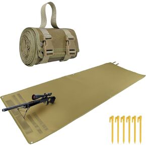 Tactical Shooting Mat, Extra Large Hunting Shooting Mats Prone Padded Roll Up Portable Waterproof Hunting Mats Accessories Non-Slip Durable Shooting Rest for Shooters Range Rifle
