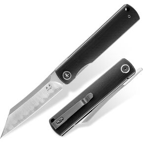 Miki Camping Pocket Folding Japanese Knife, G10 Handle, Japanese SLD-MAGIC Steel Blade, Pocket Clip, Camping Outdoor Fishing And Everyday Carry EDC Knife