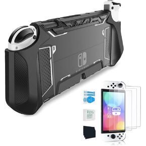 Mumba 3-Pack Screen Protector & Dockable Case for Nintendo Switch OLED 2021