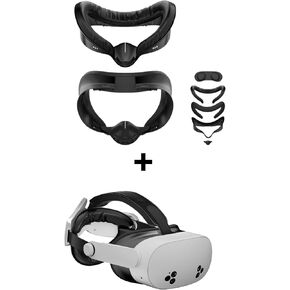 APEXINNO Facial Interface Face Pad Cover Compatible with Meta Quest 3S VR Accessories, Comfort Head Strap Compatible with Meta Quest 3S