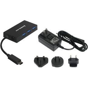 IOGEAR USB -C إلى USB 3.0 HUB - 1 USB -C في - 4 USB 3.0 OUT - معدل بيانات USB 3.0 يصل إلى 5 جيجابت في الثانية - متوافق مع الخلف مع USB 2.0 و USB 1.1 - MacBook - جهاز الكمبيوتر اللوحي - الهاتف الذكي - Guh3C14