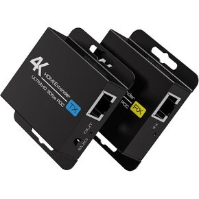 HDMI Extender على Ethernet CAT5E/6 حتى 131 قدم محول محول جهاز استقبال Balun Transiver Power على Cat Support 4K30Hz مع نسخة POC HDCP EDID من شاشات العرض