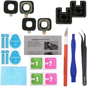 2X PHONSUN Replacement Back Camera Glass Lens w Adhesive for Samsung Galaxy S9 G960 with Tool Kit and Instruction