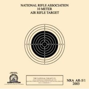 Official NRA Air Rifle Target, AR-5/1, 10 Meter 3 7/8" x 3 7/8", 100 Count