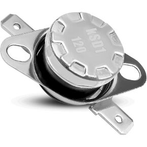KSD1 120 Temperature Control Switch Fit for Panasonic NN-SU686S NN-SC668S Microwave Oven, 250V 16A 120°C Microwave Thermostat Fuse Thermal Cutoff Switch