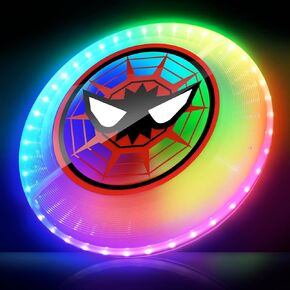 LED Flying Disc مع ملايين الألوان ، 42 LED ، 175G ، 12 وضع الإضاءة ، ألعاب قابلة لإعادة الشحن ومقاومة للماء ، في الهواء الطلق للأطفال الذين تتراوح أعمارهم