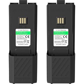 2Packs UV-5RH Type-C 6800mAh Battery Battery GM-5RH ثنائية الاتجاه الراديو 7.4V Li-Ion البطارية الأصلية متوافقة مع UV-5G Plus UV-5RH Pro Max K5 Plus Walkie Talkies