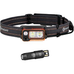 OLIGHT Array 2 Pro 1500 Lumens Headlamp with Red Light Option Bundle IMINI 2 EDC Rechargeable Keychain Flashlight