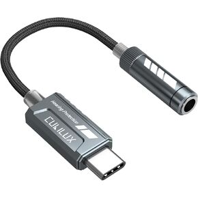 Cubilux USB C to 3.5mm Audio Adapter with Hearing Protection Technology, Type C Headphone Adapter Compatible with iPhone 16/15 Pro Max, iPad Pro, Galaxy S25/S24/S23, Pixel 9/8/7 Pro Android