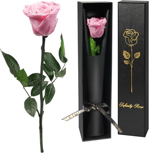 Yamonic الزهور المحفوظة هدايا الورد للنساء أمي، هدايا عيد الأم زهرة الورد للأم، هدايا عيد ميلاد أمي زهرة حقيقية للجدة، زوجة، هدايا صديقة لعيد الميلاد، عيد الحب، الذكرى السنوية (الأحمر) in Kuwait