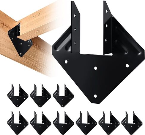 Black Hurricane Tie for Roof Truss Timber Connection Fits 2x4, 2x6 Truss to Rafter Connectors for Hurricane Truss Hangers,Rafter Brackets,Joist Hanger,Hurricane Clips (20PCS) in Saudi Arabia